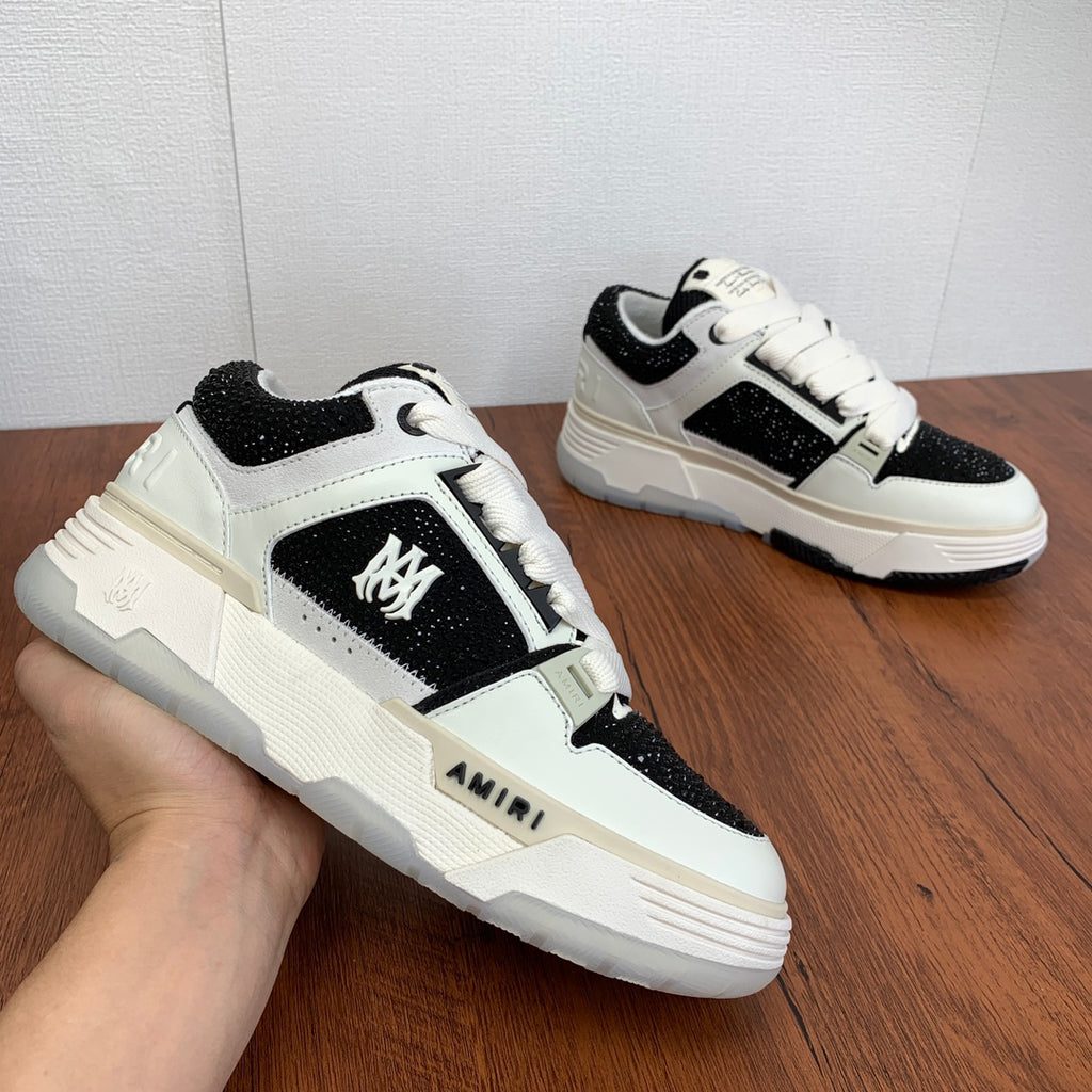 AMIRI MA-1 Low-Top Sneaker – Black/White Crystal