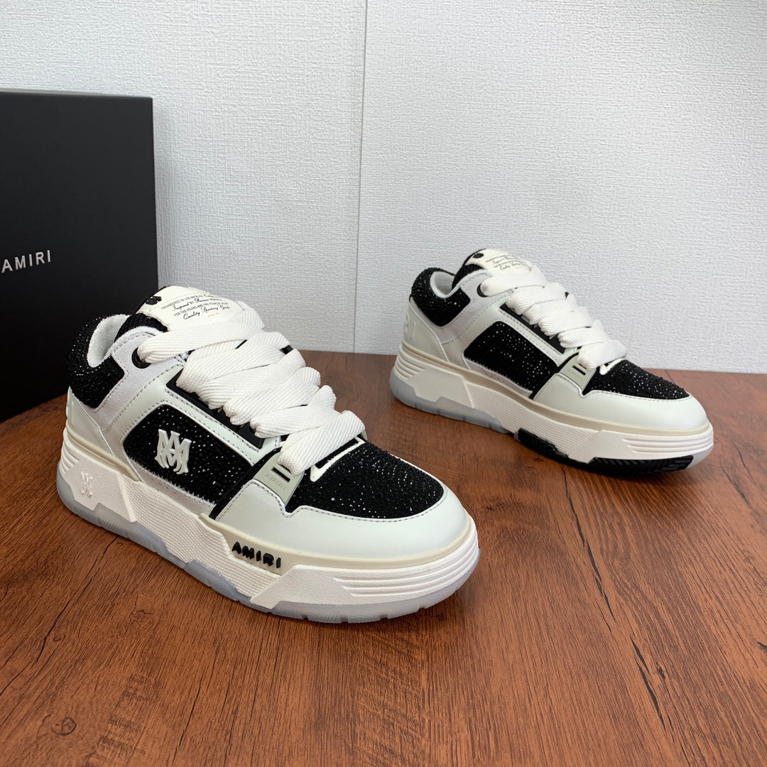 AMIRI MA-1 Low-Top Sneaker – Black/White Crystal