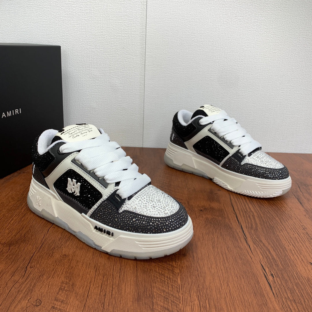 AMIRI MA-1 Low-Top Sneaker – Black/White Crystal