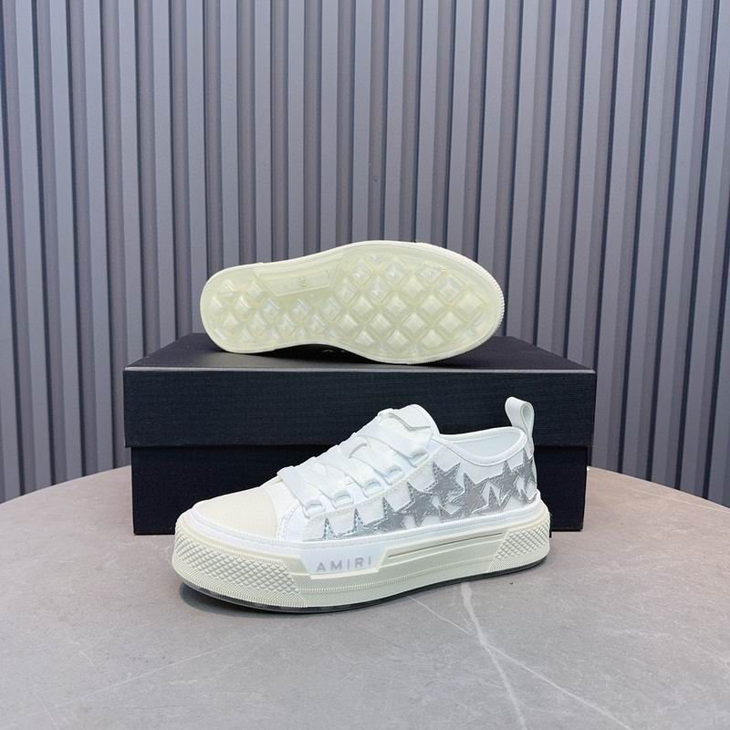 AMIRI Stars Court Low Sneaker – White/Silver Star